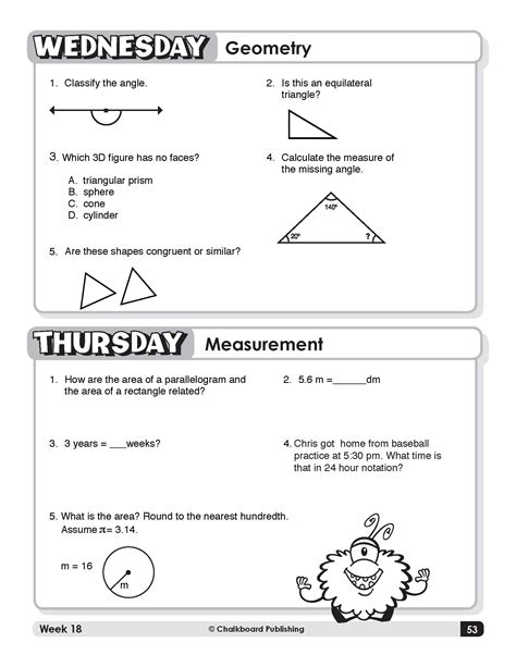 Sixth Grade Daily Math Curriculum Workbook - Worksheets Library