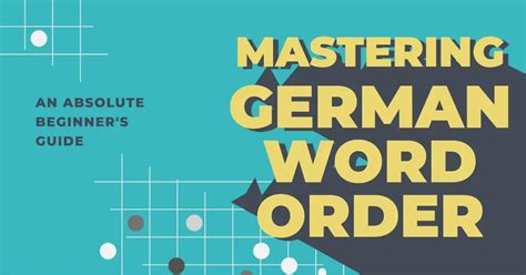 Image result for German Word Order Explained