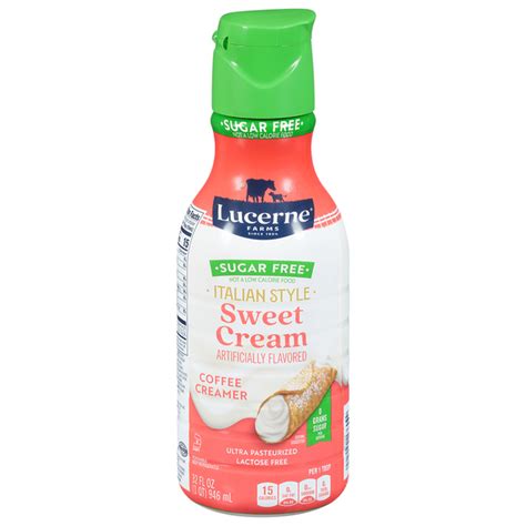 Lucerne Coffee Creamer, Sweet Cream, Italian Style, Sugar Free (32 fl ...