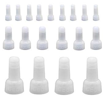 300 Pcs Closed End Crimp Terminal 22-16 16-14 12-10 AWG Crimp Cap Nylon ...