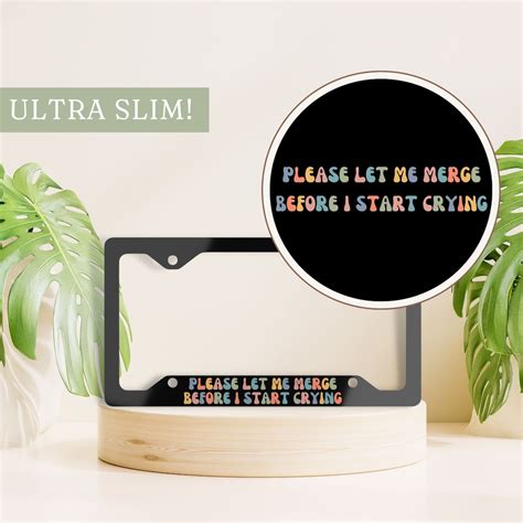 Funny License Plate Frame, Retro License Plate Frame, Cute License ...