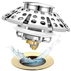 Anlige Bathtub Drain Plug,Pop Up Tub Drain Stopper and Cover with ...