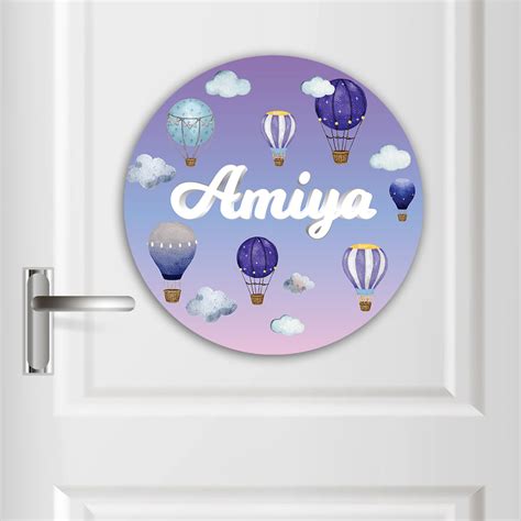 Buy Personalized Night Flight Round Name Plate | Smitten