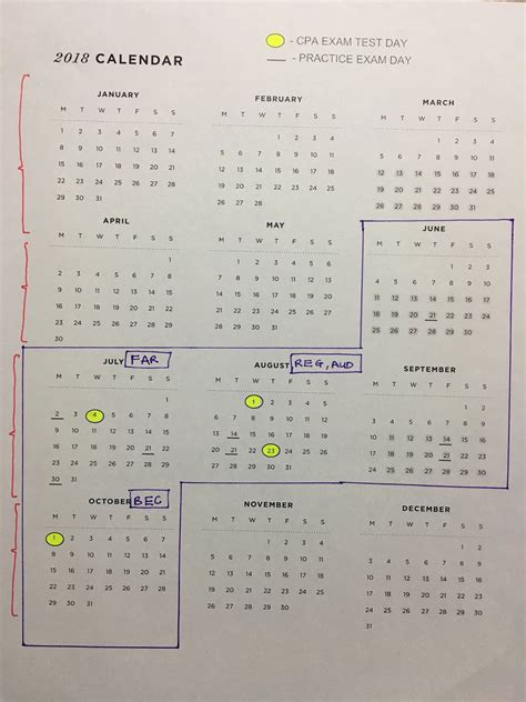 Cpa Exam Study Calendar - Printable And Enjoyable Learning