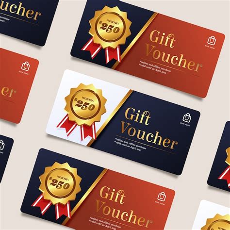 Modèle de bon cadeau doré | Vecteur Gratuite