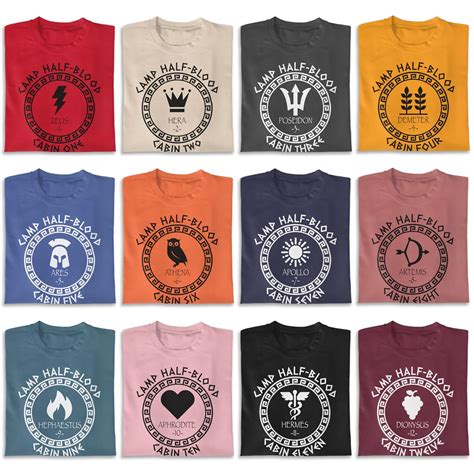 Amazon.com: Personalized Camp Half Blood Shirt With 13 Cabins, Percy ...