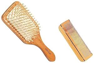 Buy VEGA Wooden Bristle Paddle Brush (E2-PBB), Brown, 140 g & VEGA ...