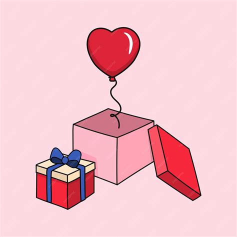 Free Vector | Happy birthday and happy valentine's day with gift box ...