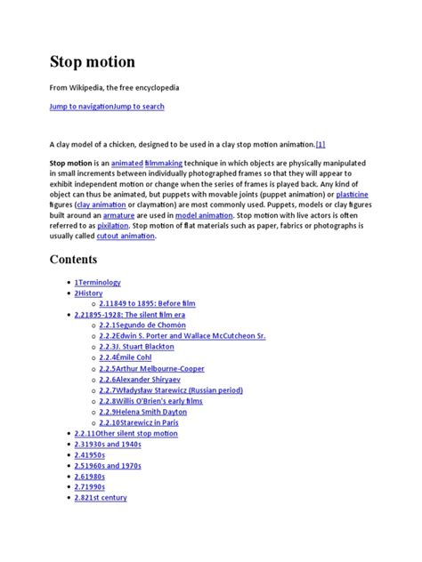 Image result for Stop Motion Animation History