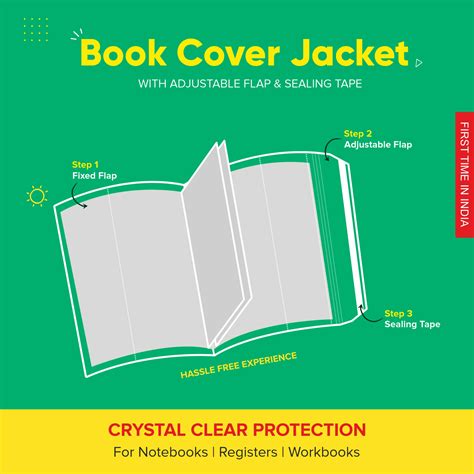 Book Cover Jackets with Adjustable Flap & Sealing Tape – Transparent S ...