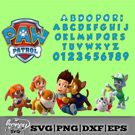 Paw Patrol Font - Honey SVG