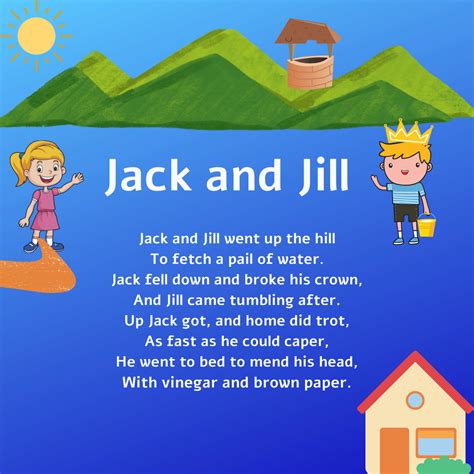 Jack and Jill Printable Lyrics, Origins, and Video