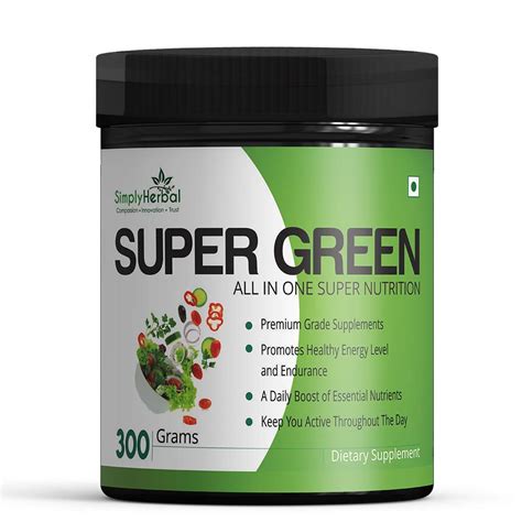 Simply Herbal Superfood Green & Herbs Mix Supplement Powder With ...