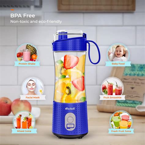 Buy Elechelf Portable Blender, Personal Size Blender Smoothies and ...