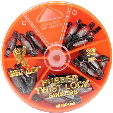 Buy Eagle Claw Rubber Core Twist-Lock Sinkers Dial Pack Online at ...