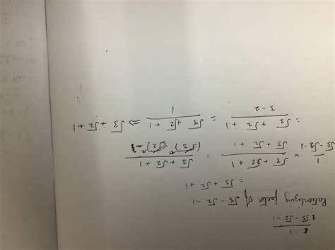 Simplify by Rationalising the denominator 1/sqrt(3)-sqrt(2)-1 - Brainly.in