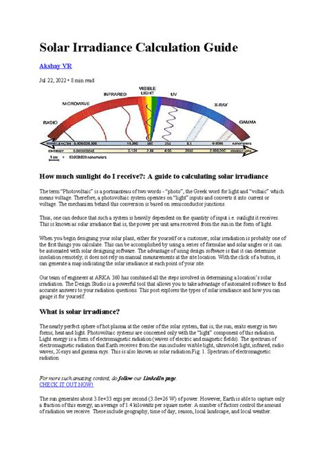Solar Irradiance Calculation Guide - Therefore, a photovoltaic system ...