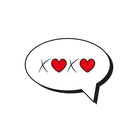 Premium Vector | Message xoxo chatting kiss cute comment vector love dialogue emoji