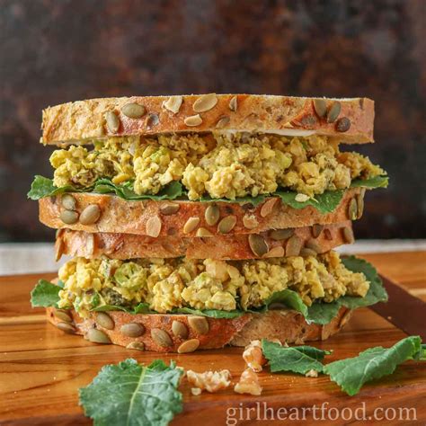 Curried Chickpea Salad Sandwich | Girl Heart Food®