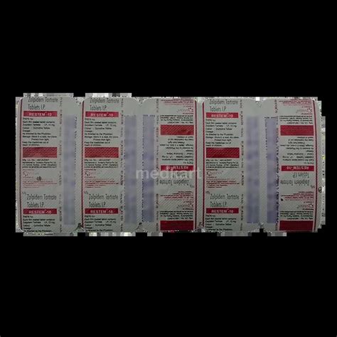 Buy Restem 10mg Tablet 10s Online at Best Price | Medkart