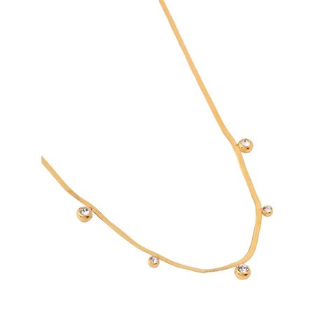 Buy Mitali Jain Autumn Necklace( Gold Chain Studded with Small Drops of ...