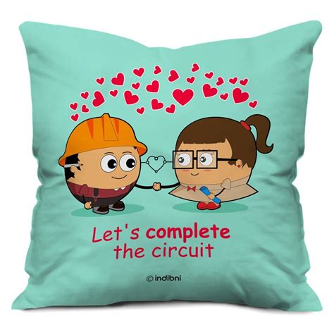 Buy Indigifts Love Quote Micro Satin Cushion Cover with Fibre Filler ...