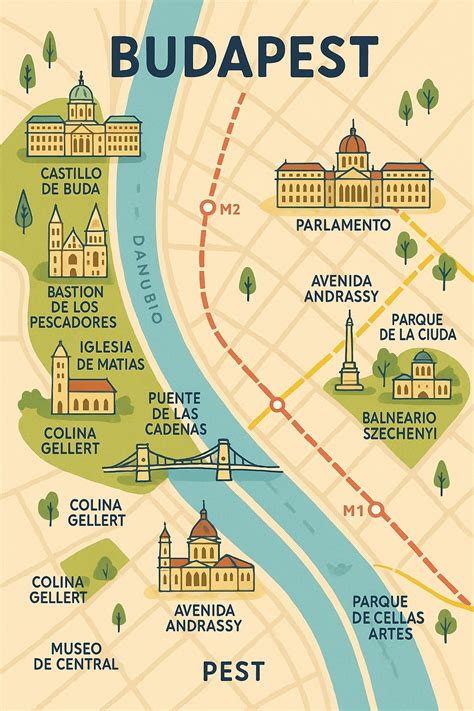 Mapa Budapest PDF: Guía para recorrer la ciudad a pie y en transporte público - Vivo de Viajes