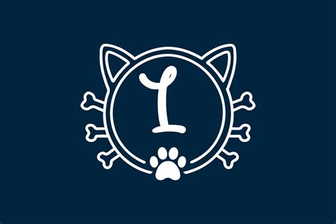 Cat Monogram Letter L Logo Designs. 10048111 Vector Art at Vecteezy