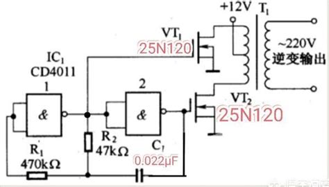 两只场效应管KW25N120E怎么做逆变器-电子发烧友网