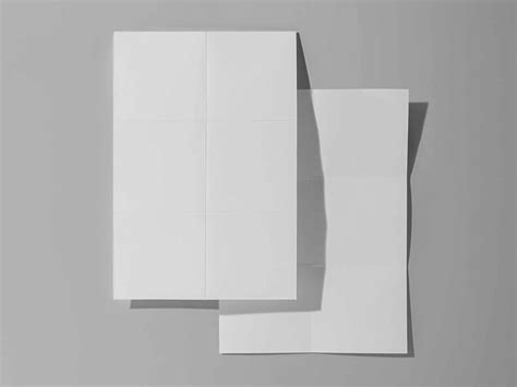 Branding Folded Papers Mockup (PSD)