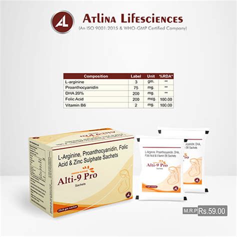 Alti 9 Pro - L-Arginine,Proanthocyanidin,Folic Acid & Zinc Sulphate ...