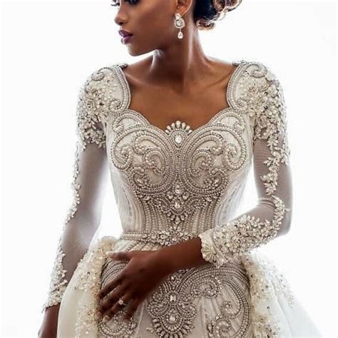 Luxury Crystals Beaded Mermaid Wedding Dress White/Ivory Detachable Bridal Gown | Wedding ...
