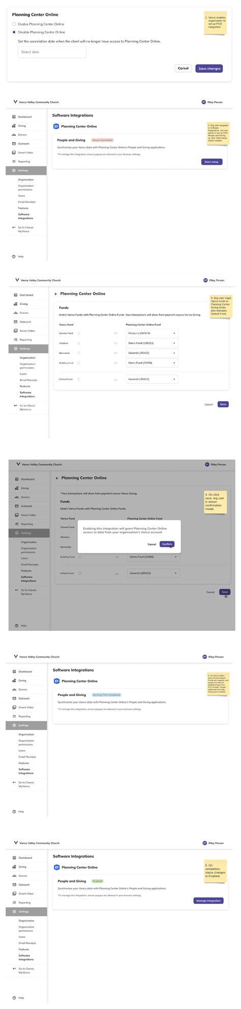 Vanco | Planning Center Integrations