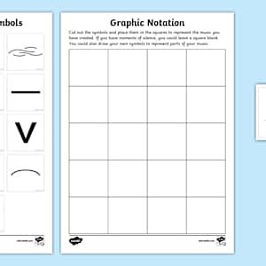 👉 KS1 Graphic Notation Cut and Stick Music Activity