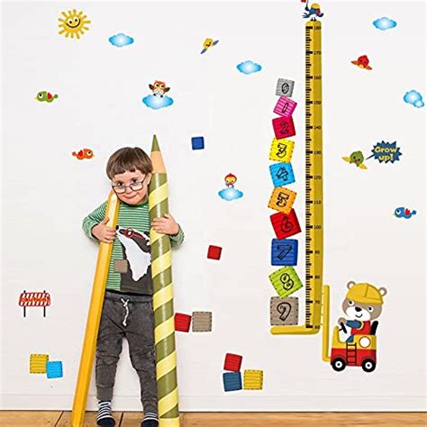 JAAMSO ROYALS Children Growth Chart Stickers for Walls of Home, Wall ...