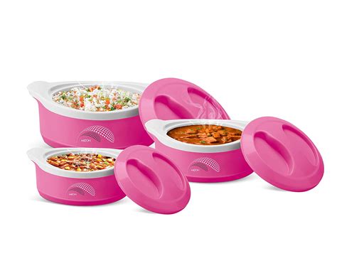 Buy MILTON New Marvel Jr Inner Steel Casserole Gift Set of 3, Pink ...