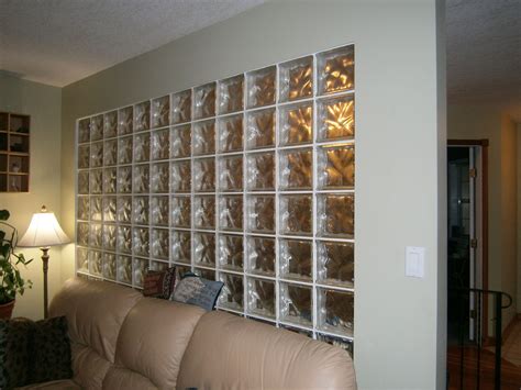 Glass block wall in the former family home. Pretty! Glass Blocks Wall ...