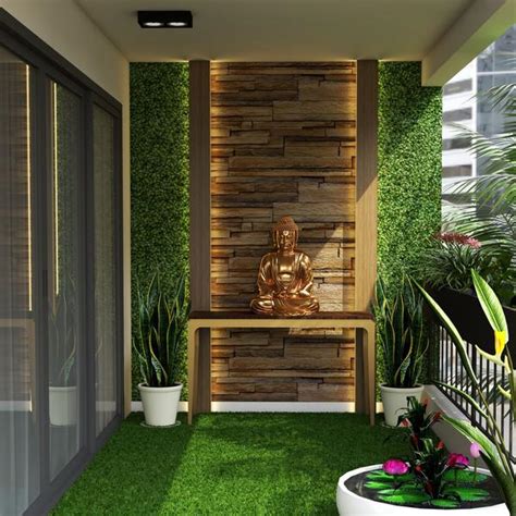 Urban Oasis: Contemporary Balcony with Vertical Garden