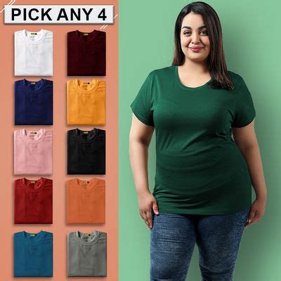 Women Plus Size T Shirts - [₹299] Buy Plus Size Tops Online