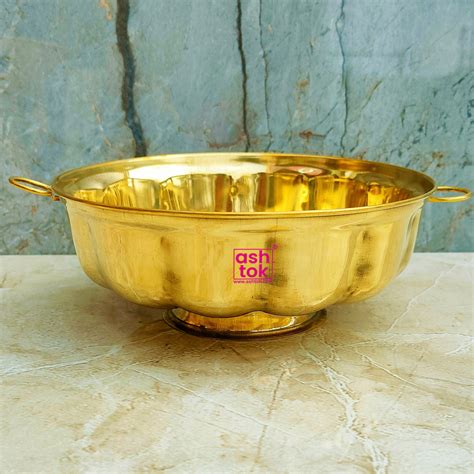 Buy Brass Bowl with Handles | Brass Gangalam at Best Price – Ashtok