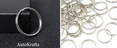 AutokraftZ Metal Split Keychain Ring Parts - 60 Open Jump Rings for ...