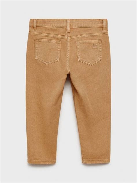 Mango Kids' Bruno Straight Leg Chinos, Camel