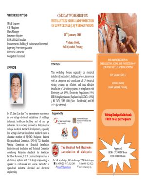 Fillable Online teeam org 1 Day Workshop on Installation, Sizing and ...