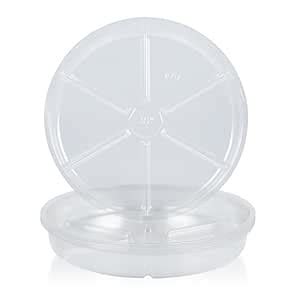 Idyllize Idyllize 10 Pieces of 4 inch, Clear Plastic Plant Saucer Drip ...