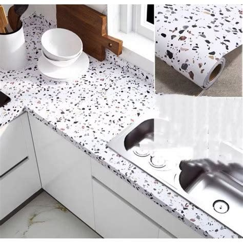 Jual Sticker Wallpaper lantai/ Dinding Motif kayu Marmer L122Cm x P50Cm ...