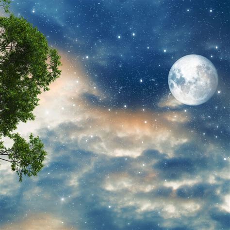 Moon Meeting The Skies Wallpaper Mural - Magicdecor®