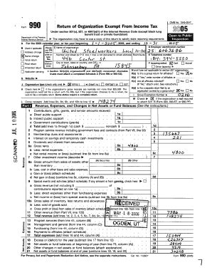Form 990 Return of Organization Exempt From Income Tax - Blank Fillable ...