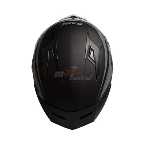 SMK Stellar Sports Stage Matt Black Grey (MA262) Helmet– Moto Central