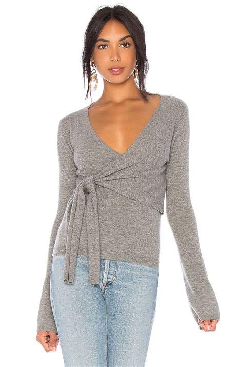 Autumn Cashmere x REVOLVE Asymmetric Tie Sweater in Cement | REVOLVE