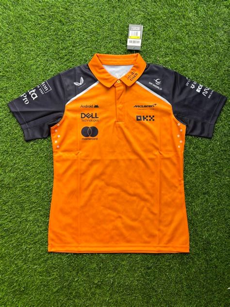 2025 McLaren F1 Team Polo shirt in Papaya and Black Colour